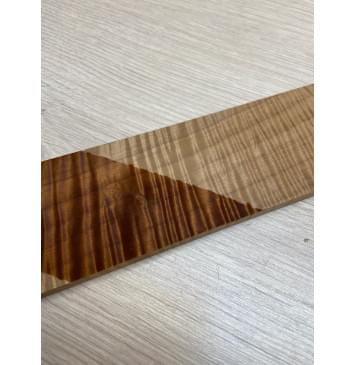 Клён Волнистый Печёный 180 гр заготовка накладки для электрогитары Радиал АА Волна ААА 9.5х72-55х525 мм-6