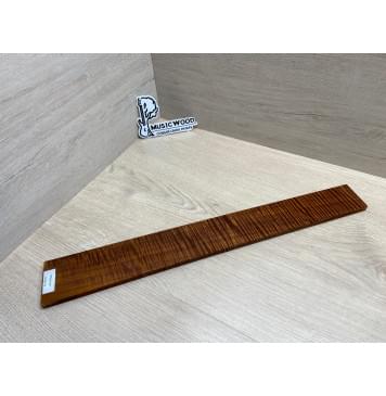 Клён Волнистый Печёный 180 гр заготовка накладки для электрогитары Радиал АА Волна ААА 9.5х72-55х525 мм-13