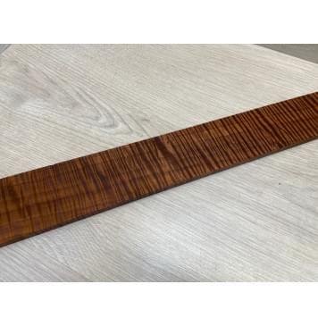 Клён Волнистый Печёный 180 гр заготовка накладки для электрогитары Радиал АА Волна ААА 9.5х72-55х525 мм-15