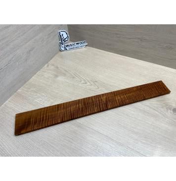 Клён Волнистый Печёный 180 гр заготовка накладки для электрогитары Радиал АА Волна ААА 9.5х72-55х525 мм-14