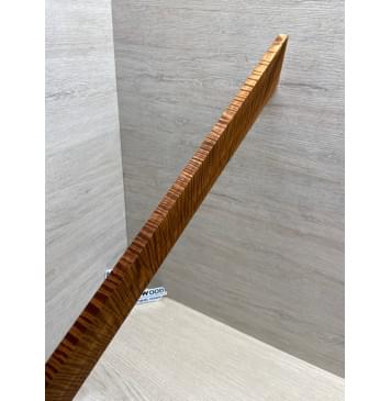 Клён Волнистый Печёный 180 гр заготовка накладки для электрогитары Радиал АА Волна ААА 9.5х72-55х525 мм-8