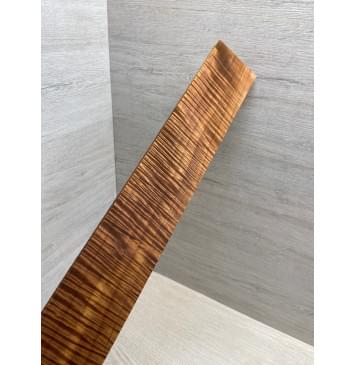 Клён Волнистый Печёный 180 гр заготовка накладки для электрогитары Радиал АА Волна ААА 9.5х72-55х525 мм-12