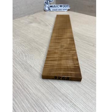 Клён Волнистый Печёный 180 гр заготовка накладки для электрогитары Радиал АА Волна ААА 9.5х68-58х335 мм-2