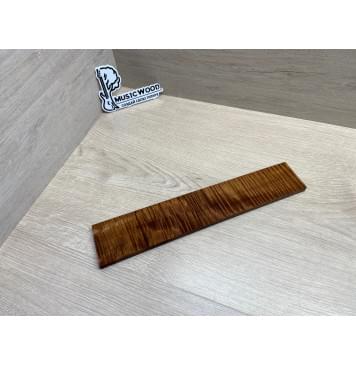 Клён Волнистый Печёный 180 гр заготовка накладки для электрогитары Радиал АА Волна ААА 9.5х68-58х335 мм-9