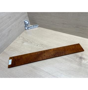 Клён Волнистый Печёный 180 гр заготовка накладки для электрогитары Смешанный ААА Волна ААА 9х74-67х520 мм-13