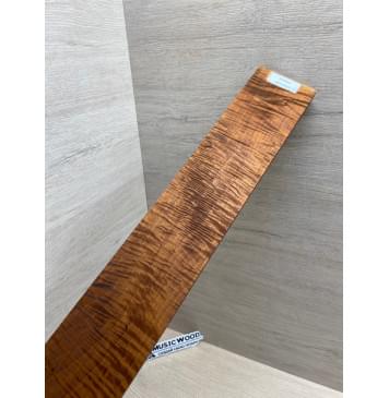 Клён Волнистый Печёный 180 гр заготовка накладки для электрогитары Смешанный ААА Волна ААА 9х74-67х520 мм-8