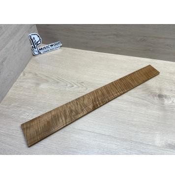 Клён Волнистый Печёный 180 гр заготовка накладки для электрогитары Смешанный АА Волна ААА 7.8х73-55х530 мм (Уценка-трещина)-2