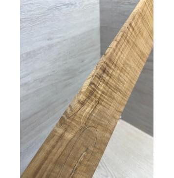 Клён Волнистый Печёный 180 гр заготовка накладки для электрогитары Смешанный АА Волна ААА 7.8х73-55х530 мм (Уценка-трещина)-5