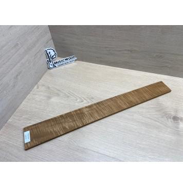 Клён Волнистый Печёный 180 гр заготовка накладки для электрогитары Смешанный АА Волна ААА 7.8х73-55х530 мм (Уценка-трещина)-12