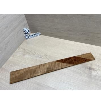 Клён Волнистый Печёный 180 гр заготовка накладки для электрогитары Смешанный АА Волна ААА 7.8х73-55х530 мм (Уценка-трещина)-11