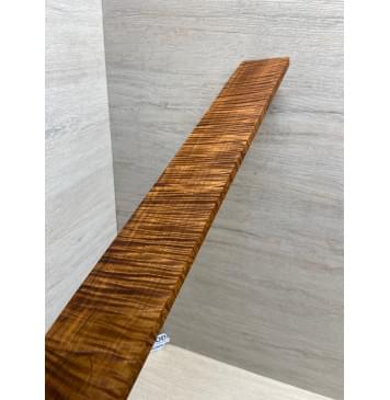 Клён Волнистый Печёный 180 гр заготовка накладки для электрогитары Смешанный АА Волна ААА 7.8х73-55х530 мм (Уценка-трещина)-7