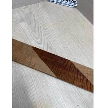 Клён Волнистый Печёный 180 гр заготовка накладки для электрогитары Смешанный ААА Волна ААА 8х66-56х518 мм-7