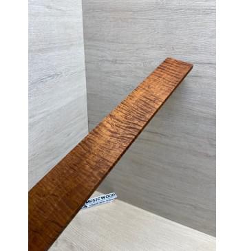 Клён Волнистый Печёный 180 гр заготовка накладки для электрогитары Смешанный ААА Волна ААА 8х66-56х518 мм-6