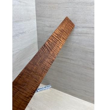 Клён Волнистый Печёный 180 гр заготовка накладки для электрогитары Смешанный ААА Волна ААА 8х66-56х518 мм-0