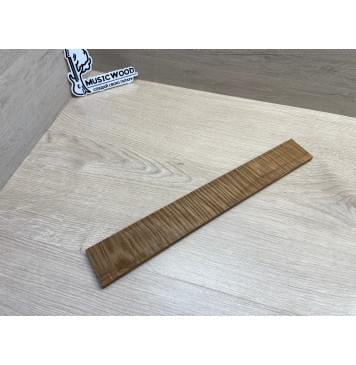 Клён Волнистый Печёный 180 гр заготовка накладки для электрогитары Радиал АА Волна ААА 8.7х55-47х375 мм-2