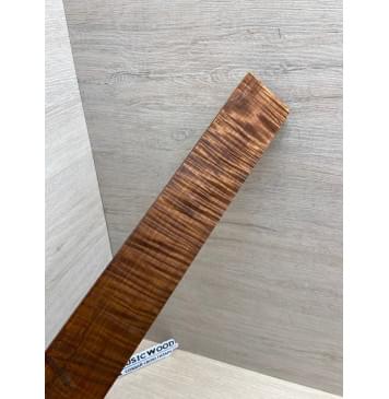 Клён Волнистый Печёный 180 гр заготовка накладки для электрогитары Радиал АА Волна ААА 8.7х55-47х375 мм-0