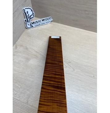 Клён Волнистый Печёный 180 гр заготовка накладки для электрогитары Радиал АА Волна ААА 8.7х55-47х375 мм-7