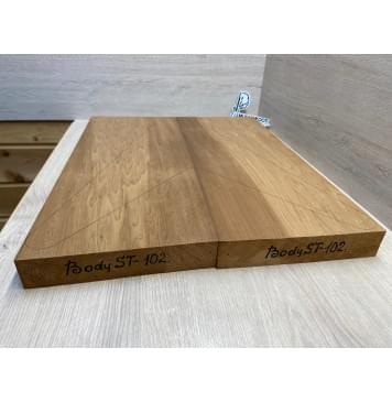 Ольха Печёная 180гр заготовка корпуса Смешанный АА 43х223х555 мм, 2шт, 417 кг/м3-2