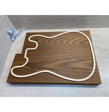 Ясень Печёный 180гр заготовка корпуса Тангент АА 43х175х480-445 мм, 2шт, 632 кг/м3-1