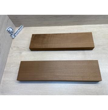 Ясень Печёный 180гр заготовка корпуса гитары со сквозным грифом Радиал АА 40.5х120х475-425 мм, 2 шт, 647 кг/м3-0