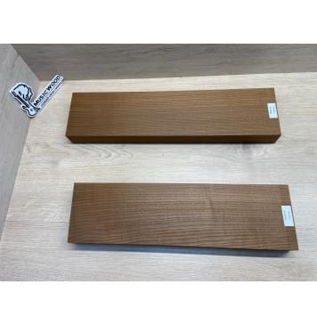 Ясень Печёный 180гр заготовка корпуса гитары со сквозным грифом Радиал АА 40.5х120х475-425 мм, 2 шт, 647 кг/м3-2