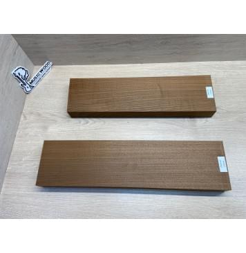 Ясень Печёный 180гр заготовка корпуса гитары со сквозным грифом Радиал АА 40.5х120х475-425 мм, 2 шт, 647 кг/м3-4