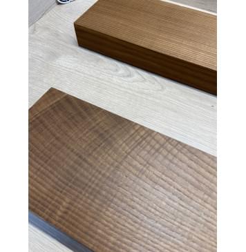 Ясень Печёный 180гр заготовка корпуса гитары со сквозным грифом Радиал АА 40.5х120х475-425 мм, 2 шт, 647 кг/м3-5