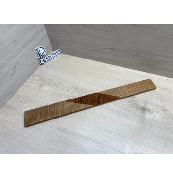 Клён Волнистый Печёный 180 гр заготовка накладки для электрогитары Смешанный А Волна ААА 9.5х64-50х545 мм-18