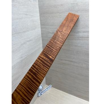 Клён Волнистый Печёный 180 гр заготовка накладки для электрогитары Смешанный А Волна ААА 9.5х64-50х545 мм-11