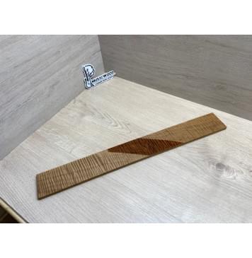 Клён Волнистый Печёный 180 гр заготовка накладки для электрогитары Смешанный ААА Волна ААА 10х67х555 мм-5