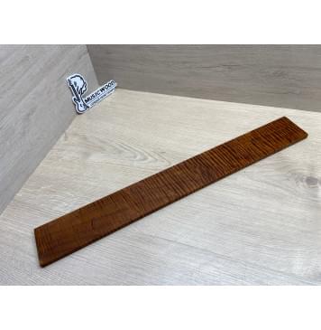 Клён Волнистый Печёный 180 гр заготовка накладки для электрогитары Смешанный ААА Волна ААА 10х67х555 мм-4