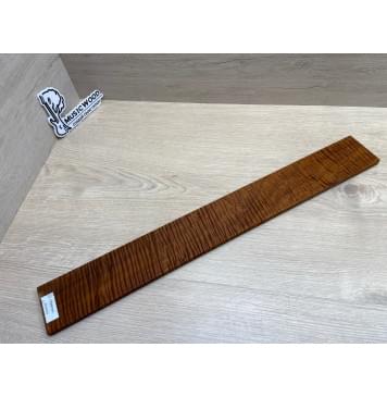 Клён Волнистый Печёный 180 гр заготовка накладки для электрогитары Смешанный ААА Волна ААА 10х67х555 мм-0