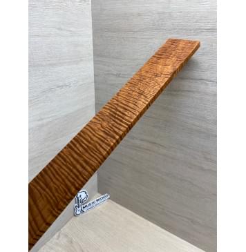 Клён Волнистый Печёный 180 гр заготовка накладки для электрогитары Смешанный ААА Волна ААА 10х67х555 мм-15
