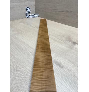 Клён Волнистый Печёный 180 гр заготовка накладки для электрогитары Смешанный ААА Волна ААА 10х65-53х610 мм-5