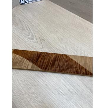 Клён Волнистый Печёный 180 гр заготовка накладки для электрогитары Смешанный ААА Волна ААА 10х65-53х610 мм-13