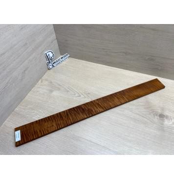 Клён Волнистый Печёный 180 гр заготовка накладки для электрогитары Смешанный ААА Волна ААА 10х65-53х610 мм-15