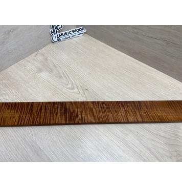 Клён Волнистый Печёный 180 гр заготовка накладки для электрогитары Смешанный ААА Волна ААА 10х65-53х610 мм-16