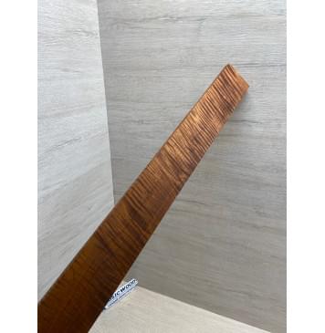 Клён Волнистый Печёный 180 гр заготовка накладки для электрогитары Смешанный ААА Волна ААА 10х65-53х610 мм-8