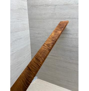 Клён Волнистый Печёный 180 гр заготовка накладки для электрогитары Смешанный ААА Волна ААА 10х65-53х610 мм-6