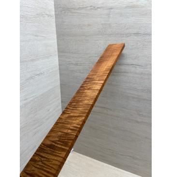 Клён Волнистый Печёный 180 гр заготовка накладки для электрогитары Смешанный ААА Волна ААА 10х65-53х610 мм-7