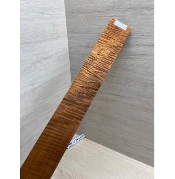 Клён Волнистый Печёный 180 гр заготовка накладки для электрогитары Смешанный ААА Волна ААА 10х65-53х610 мм-0