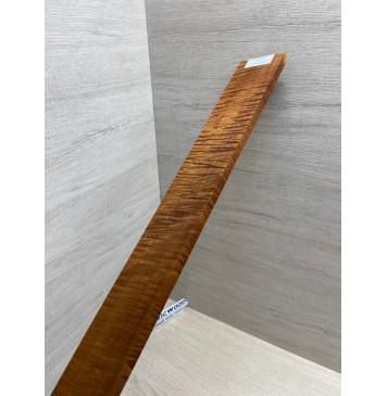 Клён Волнистый Печёный 180 гр заготовка накладки для электрогитары Смешанный ААА Волна ААА 10х65-53х610 мм-12