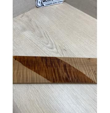 Клён Волнистый Печёный 180 гр заготовка накладки для электрогитары Смешанный АА Волна ААА 9х77-60х555 мм-9