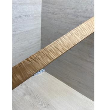 Клён Волнистый Печёный 180 гр заготовка накладки для электрогитары Смешанный АА Волна ААА 8.5х54-48х565 мм-4