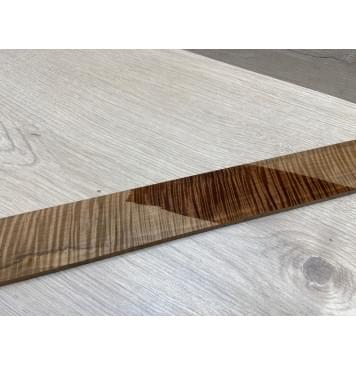 Клён Волнистый Печёный 180 гр заготовка накладки для электрогитары Смешанный АА Волна ААА 8.5х54-48х565 мм-16