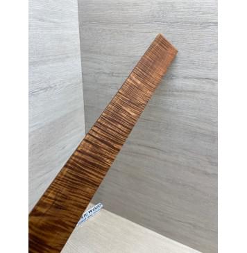 Клён Волнистый Печёный 180 гр заготовка накладки для электрогитары Смешанный АА Волна ААА 8.5х54-48х565 мм-8