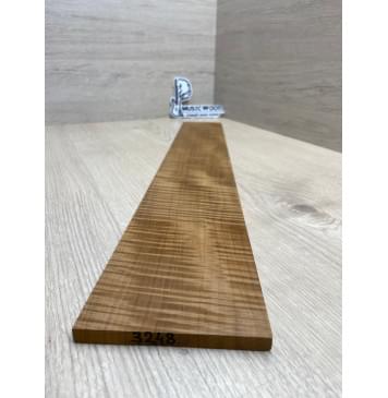 Клён Волнистый Печёный 180 гр заготовка накладки для электрогитары Радиал АА Волна ААА 9х103-85х575 мм-2