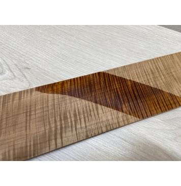 Клён Волнистый Печёный 180 гр заготовка накладки для электрогитары Радиал АА Волна ААА 9х103-85х575 мм-14