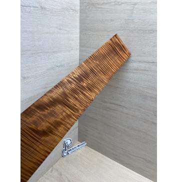 Клён Волнистый Печёный 180 гр заготовка накладки для электрогитары Радиал АА Волна ААА 9х103-85х575 мм-8