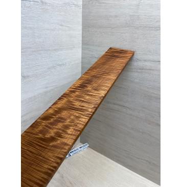 Клён Волнистый Печёный 180 гр заготовка накладки для электрогитары Радиал АА Волна ААА 9х103-85х575 мм-7